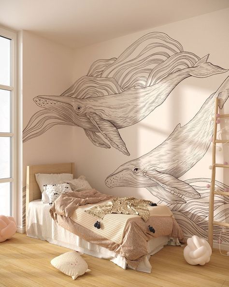 Modern Kids Room, Bedroom Murals, Inspire Me Home Decor, Cozy Room, Dream House Decor, Dream Home Design, Bedroom Wall, Wall Mural, Bedroom Inspirations