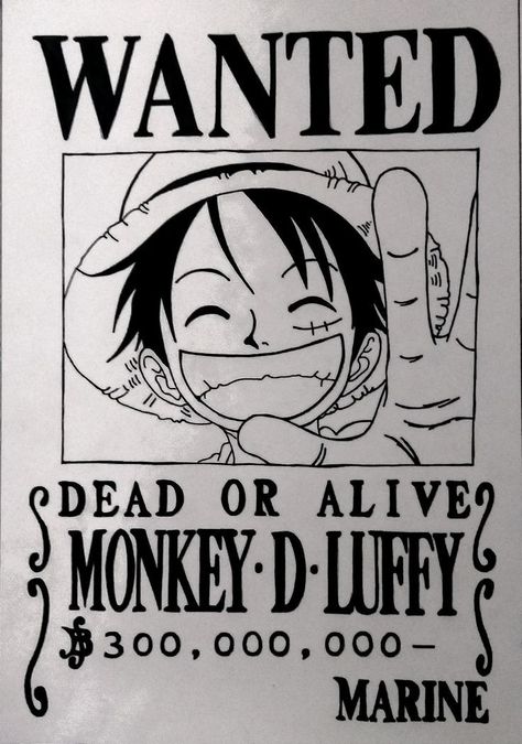 Drawing Sketch Book, One Piece Tattoos, Wanted Poster, Best Anime Drawings, Anime Drawing Books, Poster Drawing, Anime Crafts, One Piece Drawing, Manga Anime One Piece