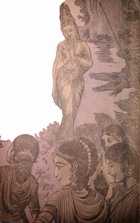 Princess Kundavai and her friends Kundavai had decided that Vanathi was the right life partner for her brother, Prince Arulmozhi. Bu... Kundavai Drawing, Ponniyin Selvan Aesthetic, Statue Architecture, Ponniyan Selvan, Tamil Art, Laughing Horse, Ponniyin Selvan, Ancient Drawings, Indian Illustration