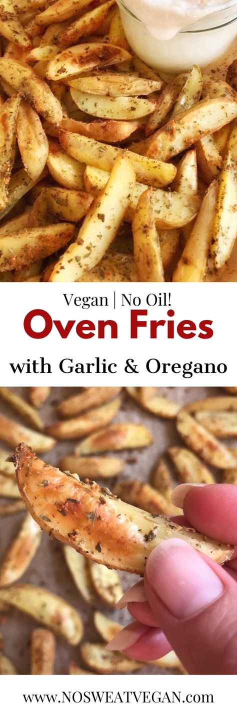 Potato Wedges In The Oven, Oven Fries, Homemade French Fries, Quick Easy Vegan, Starch Solution, Wfpb Recipes, Plant Based Diet Recipes, Vegan Potato, Vegan Sides