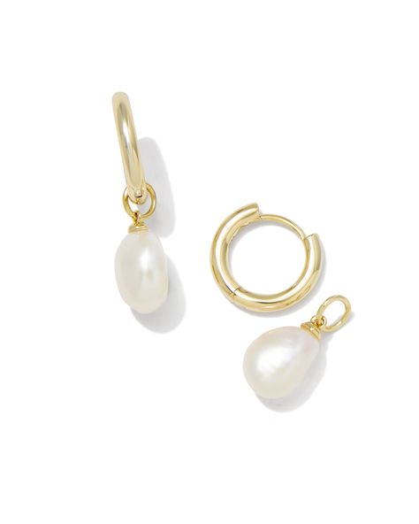 Classy and chic, we’re obsessed with the Willa Gold Pearl Huggie Earrings in White Pearl—and you will be, too! A dainty cultured freshwater pearl dangles from a petite huggie for a lightweight style you’ll pair back with any stack. Metal 14k Gold Over Brass Material White Pearl Closure Ear Post Size 1.8" Outside Diameter, 0.4"L X 0.3"W CharmDue to the one-of-a-kind nature of the medium, exact colors and patterns may vary slightly from the image shown. | Kendra Scott Willa Gold Huggie Earrings in White | Pearl Gold Huggie Earrings, Huggie Earrings Gold, Kendra Scott Necklace, Kendra Scott Earrings, Pearl Hoop Earrings, Huggie Earrings, Freshwater Cultured Pearls, Brass Material, Gold Fashion