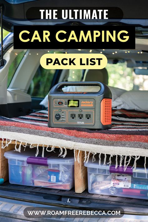 Ready to car camp this summer? Here is the ultimate car camping pack list so you are properly prepared and don’t forget a single thing! #carcamping #packinglist #carcamper #roadtrips 4runner Car Camping, 4runner Camper, Camping Pack List, Camping 4runner, 4runner Camping, Car Camper Conversion, Rav4 Camping, Car Camping Ideas, Car Camping Checklist