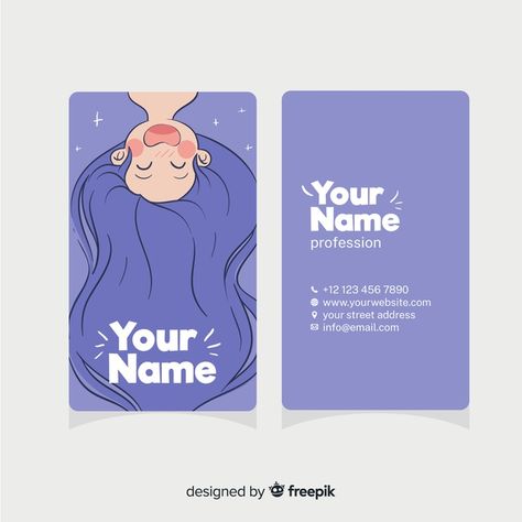 Project Card Design, Cute Visiting Cards, Illustrators Business Cards, Digital Name Card, Work Card Design, Ux Business Card, Cute Buissnes Card Ideas, Business Card Illustrators, Kawaii Packaging Design