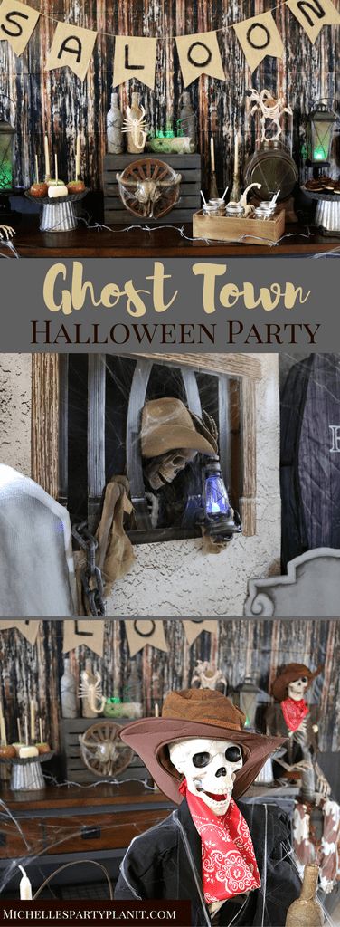 Haunted Ghost Town Halloween Party Ghost Town Halloween, Country Halloween Decor, Bonnie And Clyde Halloween Costume, Cowboy Halloween, Country Halloween, Wild West Theme, Wild West Party, Ghost Party, Yard Haunt