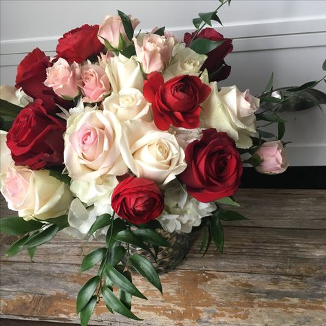 Crimson red and white and blush Bouquet with greenery Blush Bouquet With Greenery, Bouquet With Greenery, Valentines 2024, Pink Green Wedding, Wedding Lookbook, Blush Bouquet, Red Bouquet, Green Bouquet, Red Blush