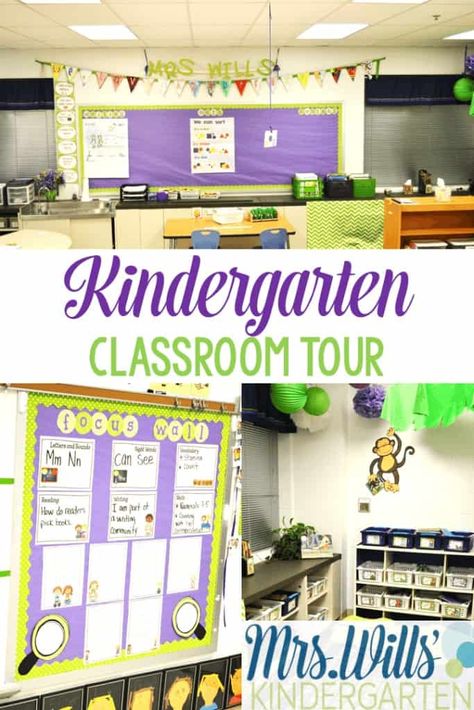 Kindergarten Classroom Tour! Looking for ideas to organize your classroom at the beginning of the year? Need lesson plans to start the year off? This post will give you some easy ideas and tips! Classroom Kindergarten Layout, Kindergarten Classroom Arrangement, Amplify Kindergarten, Kindergarten Room Set Up, Kindergarten Classroom Layout, Kindergarten Jobs, Teaching Decor, Kindergarten Classroom Design, Kindergarten Classroom Themes