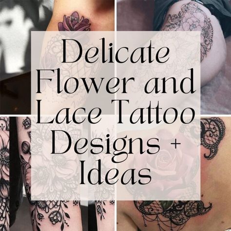 Ladies Flower Sleeve Tattoo, Small Flower Sleeve Tattoo, Flower And Vine Tattoo For Women, Delicate Vintage Tattoo, Lace Half Sleeve Tattoo, Lace Arm Tattoos For Women, Black Lace Tattoos For Women, Feminine Black Tattoos, Tattoo Stencils Flowers