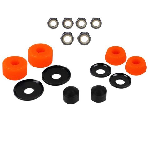 Skateboard Truck Rebuild Kit 93A Bushings Washers Pivot Cups Nuts for 2 Trucks Skateboard Truck, Skateboard Parts, Nuts, Washer, Skateboard, Convenience Store Products, Trucks