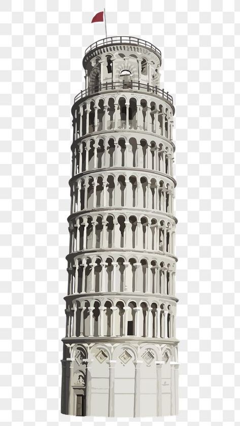 Italy Leaning Tower Of Pisa, Italy Tourist Attractions, Italy Tourist, Pisa Tower, Italy Architecture, Photo Elements, Png Illustration, Graphic Design Assets, Tower Of Pisa