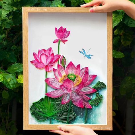 Quiling Paper Art, Paper Quilling Flowers, Lotus Flower Art, Art Quilling, Paper Quilling Patterns, Quilled Jewellery, Quilling Flowers, Paper Quilling Designs, Quilling Patterns