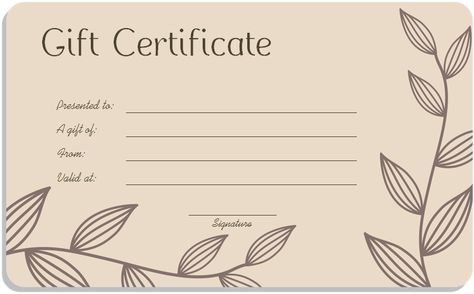 Gift Certificate Templates - Word Excel Formats Free Printable Gift Certificate Template, Gift Certificate Template Free, Blank Gift Certificate, Gift Certificate Template Word, Free Printable Gift Certificates, Massage Gift Certificate, Photography Gift Certificate, Spa Gift Certificate, Christmas Gift Certificate Template