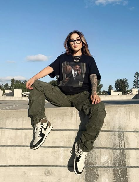 Pakaian Hipster, Tomboy Outfit Ideas, Looks Hip Hop, Boyish Outfits, Cargo Pants Outfit, Trendy Outfits For Teens, Tomboy Outfits, Tomboy Style Outfits, Swaggy Outfits