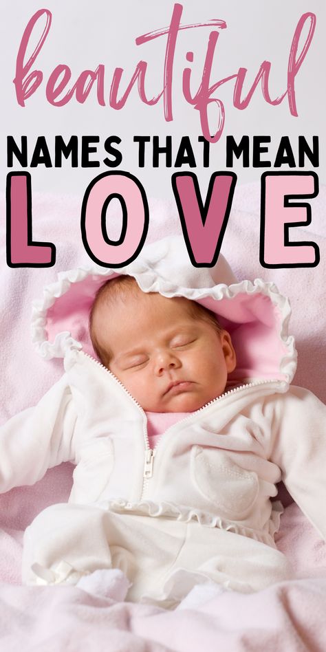 Cute list of baby names. List of baby names that mean love. Name That Means Love, Names Meaning Love, Words That Mean Love, Names That Mean Love, Long Girl Names, Names Ideas Girl, Boy Names Ideas, List Of Baby Names, Girl Names Ideas