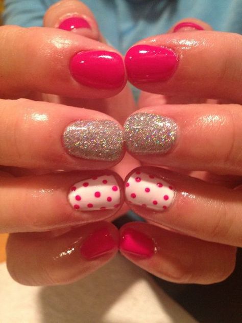 Polka Dot Nail Designs, Cotton Candy Nails, Dot Nail Designs, Polka Dot Nail Art, Pink Nail Art Designs, Red Carpet Manicure, Dot Nail Art, Polka Dot Nails, Pink Nail Art