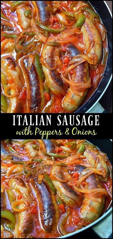 Sausage Peppers And Onions, Cooking Steak, Italian Sausages, Italian Sausage Recipes, Sausage Dishes, Hot Sausage, Paleo Crockpot, Sweet Italian Sausage, Sausage And Peppers