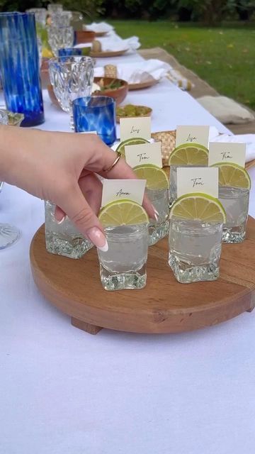 Tequila Toast Wedding, Drink Place Cards, Table Name Cards Birthday, Dinner Party Name Card Ideas, Welcome Shots Ideas, Shot Ideas For Party, Dinner Party Name Cards, Dinner Name Place Cards, Take A Shot And Take A Seat