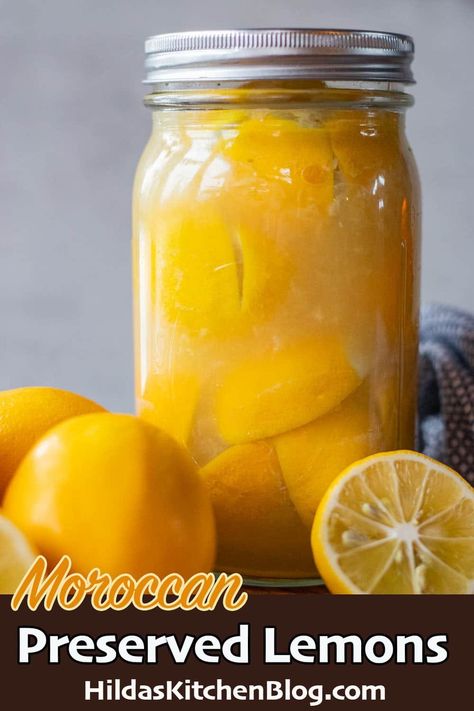 People have preserved lemons for thousands of years! You can use these Moroccan Preserved Lemons in curries, stews, pasta, drinks, and salads. Preserved Lemon Recipes Using, Moroccan Preserved Lemons, Pickled Lemons Recipe, Canning Lemon Juice, Lemon Preserves Recipes, Canned Lemons, Mock Sangria, Canning Jelly Recipes, Lemon Preserves