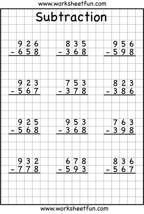 subtraction regrouping Subtraction With Regrouping Worksheets 3rd Grade, Long Subtraction Worksheets, Regrouping Subtraction Worksheet, Subtracting With Regrouping Activities, Subtraction With Regrouping 2nd Grade, Substrate Worksheet, Triple Digit Subtraction With Regrouping, 2nd Grade Math Worksheets Free Addition And Subtraction, Grade 4 Math Worksheets Free Printable