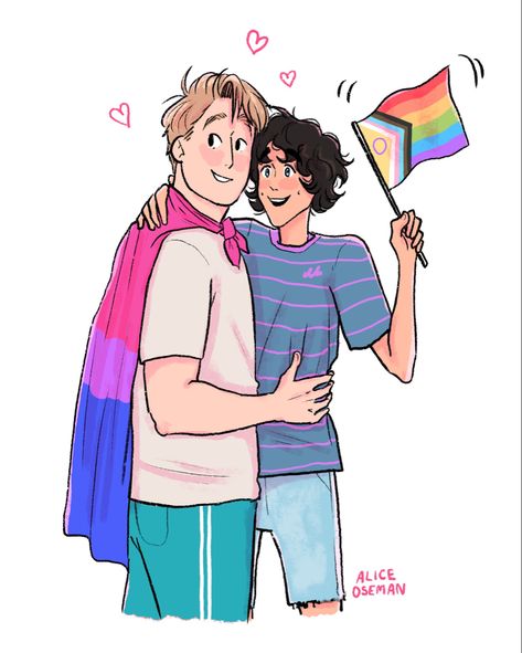 Nick And Charlie Heartstopper, Charlie Heartstopper, Nick And Charlie, Alice Oseman, Alice Book, Happy Pride, Lgbt Pride, Lana Del Rey, Silhouette Studio