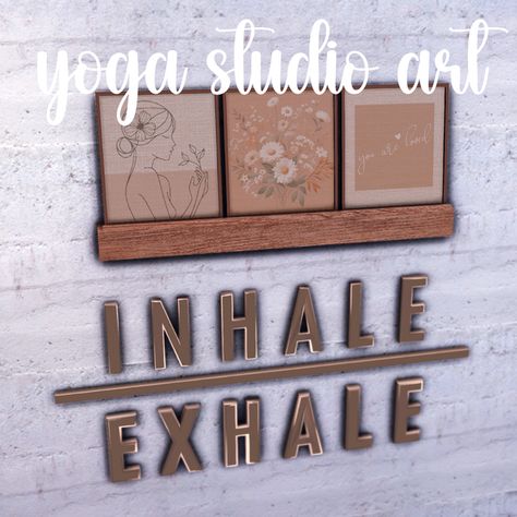 Yoga Studio Wall Art | Patreon Ts4 Yoga Cc, Sims 4 Sauna Cc, Sims 4 Yoga Studio, Sims 4 Sauna, Sims 4 Yoga Cc, Sims 4 Cc Yoga, Cat Sims 4 Cc, Wall Art Doodle, Sims House Cc