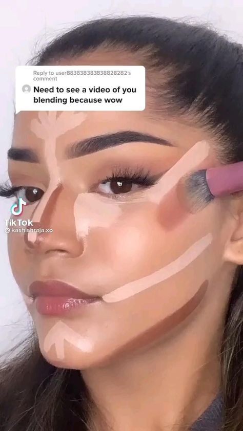 Conturing Makeup Face, Conturing Makeup, Maquillage On Fleek, Nose Makeup, Makeup Tutorial Eyeliner, Face Makeup Tips, Face Makeup Tutorial, Makijaż Smokey Eye, Glowing Makeup