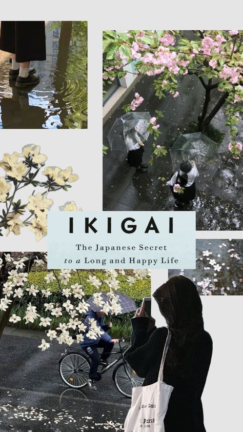 ikigai, japan, rain aesthetic Japan Rain Aesthetic, Ikigai Wallpaper, Japan Rain, Aesthetic Shuffles, Rain Aesthetic, Your Aesthetic, Happy Life, Creative Energy, Wallpapers