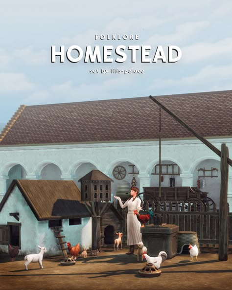 Sims 4 History Challenge, Historic Sims 4 Cc, Ultimate Decades Challenge Sims 4, Sims 4 Ultimate Decades Challenge, Medieval Homestead, Sims 4 Homestead, Sims 4 Medieval Cc Clothes, Sims 4 Medevil Cc, Medieval Homes