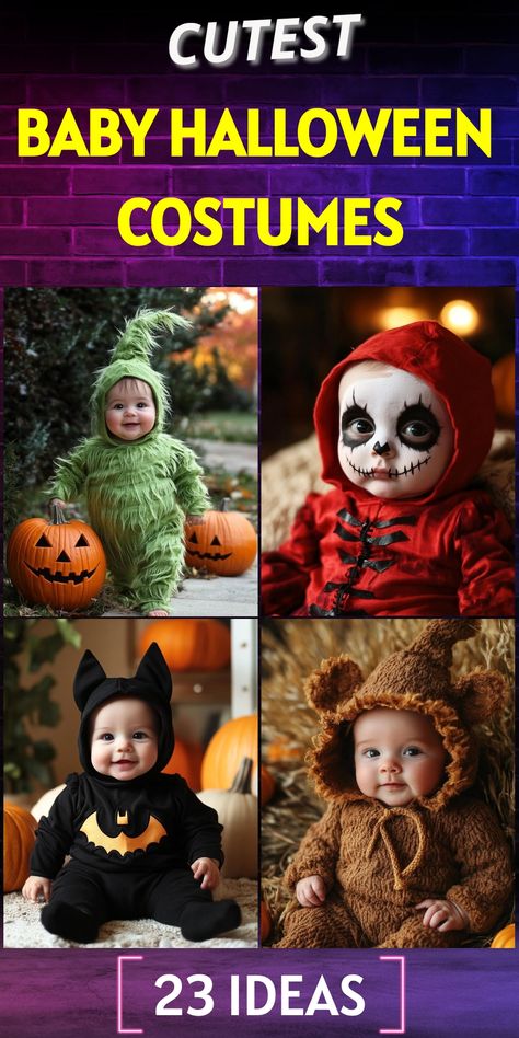 Transform your little pumpkin into the cutest trick-or-treater with these irresistible baby Halloween costumes. Explore 23 hairstyle options to enhance their adorable ensemble. Whether you prefer classic, funny, or creative themes, there's a perfect costume waiting for your bundle of joy. Capture heartwarming moments and win best-dressed baby at every party. Halloween Costumes For Babies, Costumes For Babies, Baby Zombie, Scary Movie Night, Spooky Halloween Crafts, Halloween Costumes To Make, Fairy Tale Costumes, Baby Costumes Girl