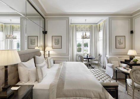 Design Wainscoting, Beautiful Hotel Rooms, Colonial Modern, Hotel Bedroom Design, 8 House, Bedroom Furnishings, Salzburg Austria, Hotel Bedroom, Dreamy Bedrooms