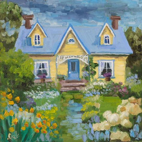 Personalised House Portrait Oil Painting Custom New Home Gift Original Wall Art Housewarming Gift  Venue Drawing Our First Home Realtor Gift by NatalyMakStudio on Etsy House Paintings Artwork, Paintings Of Houses, Painting Of House, Neighborhood Logo, House For An Art Lover, House Paintings, Paint House, Portrait Oil Painting, Seascape Wall Art