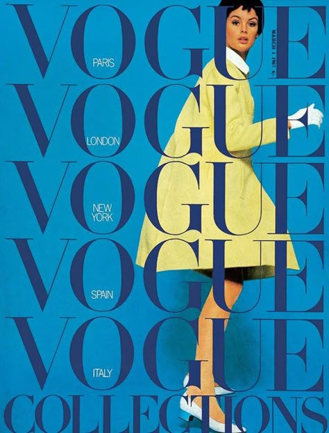 Vintage Vogue Magazine Cover // March 1967 Plakat Design Inspiration, Vintage Vogue Covers, Jean Shrimpton, Collage Mural, Vogue Magazine Covers, Vogue Vintage, Vintage Magazine Covers, Fashion Magazine Cover, Vogue Covers