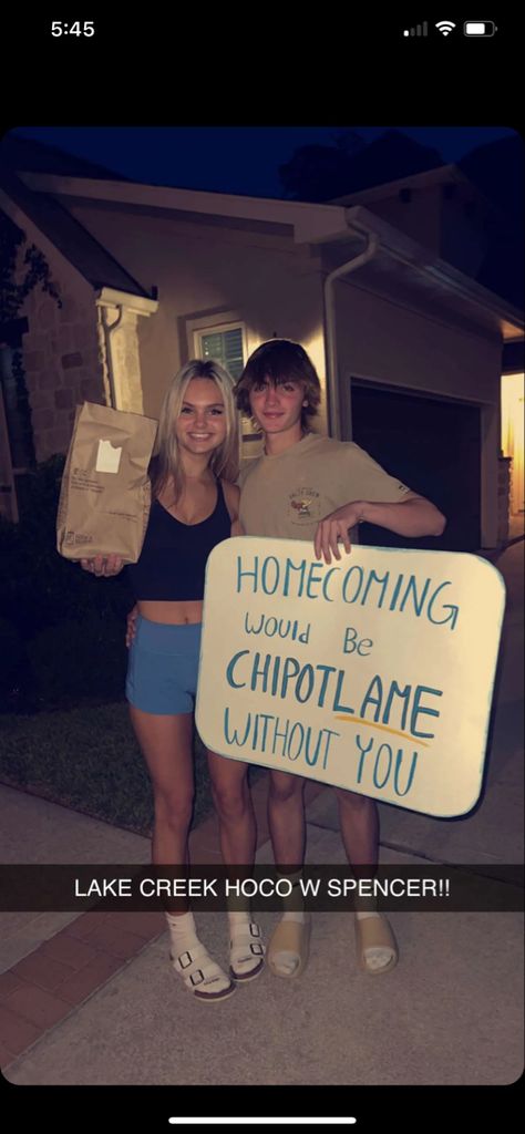 Hoco Proposals Ideas Chipotle, Chipotle Promposal, Chipotle Hoco Proposal, Hoco Sign Ideas, Dance Poster Ideas, Dance Proposals, Cute Homecoming Proposals, Dance Proposal, Hoco Pics