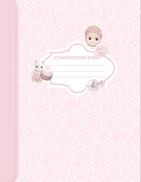 Notion Templates For Students, Free Notion Templates, Goodnotes Cover, Book Cover Art Diy, Pink Notebook, Notebook Cover Design, Book Cover Template, Notion Templates, Composition Book