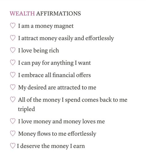 Wealth affirmations! 💸 Follow @rorasubs for daily subliminals, manifestation, and affirmations ♡ #affirmations #manifestation #subliminals #rorasubs #affirming #manifesting #subs #iattract #idontchaseiattract #money #moneyaffirmations #wealth #wealthaffirmations Money Subliminal Affirmations, Manifestations For Money, Subliminal Booster Affirmations, Wealth Manifestation Money Affirmations, Happiness Manifesting, Money Subliminal, Subliminal Booster, Rich Affirmations, Manifesting Rituals