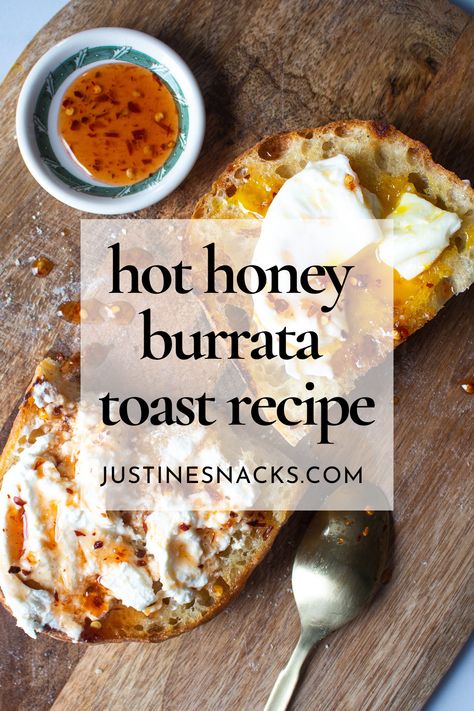 Lunch Brunch Food, Hot Honey Breakfast Sandwich, Whipped Burrata Recipe, Unique Toast Ideas, Sunday Dinner Meal Ideas, Whipped Burrata Dip, Burrata Breakfast Ideas, Quick Savory Breakfast, Unique Brunch Ideas