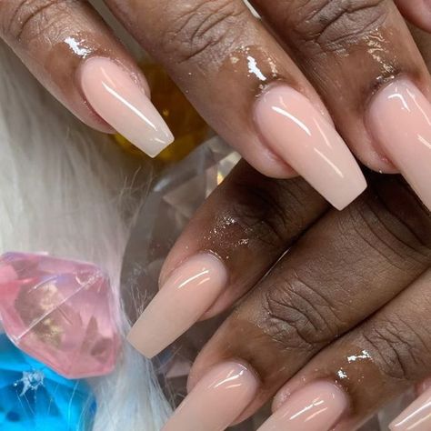 Ballerina Neutral Nails, Ballerina Nails Medium Length Pink, Acrylic Nails Coffin Medium Length, Neutral Coffin Acrylic Nails, Medium Ballerina Acrylic Nails, Ivory Nails Acrylic, Blush Pink Acrylic Nails, Ballerina Nails Medium Length, Medium Length Coffin Nail Ideas