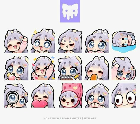 Emote Ideas Discord, Streamer Emote Ideas, Chibi Emotes Reference, Twitch Emote Tutorial, How To Draw Twitch Emotes, Chibi Emote Reference, Twitch Chibi Emote, Chibi Emoji Base, Streamer Character Design