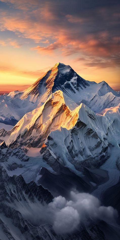 Gunung Everest, Mountain Wallpaper, Landscape Art Painting, Mountain Photography, 수채화 그림, Mountain Paintings, Mountain Art, Painting Art Projects, Landscape Wallpaper