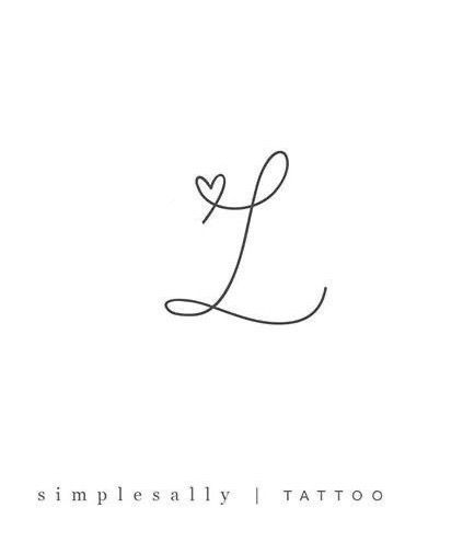 Tattoo Initial Fonts, Classy Mom Tattoos, S And L Tattoo, Sons Initial Tattoo, L And R Tattoo, Cursive L Tattoo With Heart, Initial L Tattoo Ideas, L Tatoos Initial, Initial L Tattoo