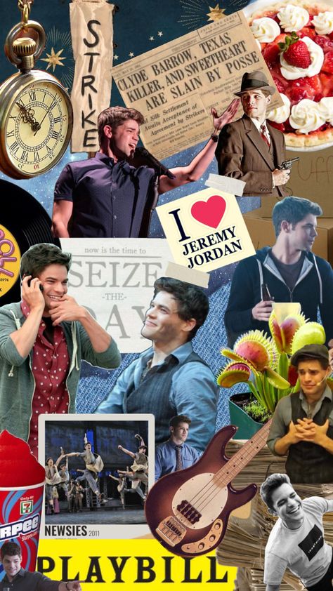 #jeremyjordan #newsies #broadway #waitress #supergirl #bonnieandclyde Newsies Broadway Aesthetic, Jordans Aesthetic, Newsies Broadway, Theatre Jokes, Jeremy Jordan, Jack Kelly, Ben Platt, Little Shop Of Horrors, Bonnie N Clyde