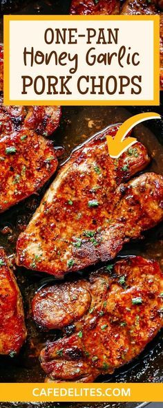 Honey Glazed Pork Chops, Asian Pork Chops, Honey Pork Chops, Glazed Pork Chops Recipes, Oven Pork Chops, Honey Garlic Pork, Garlic Pork Chops, Boneless Pork Chop Recipes, Honey Pork