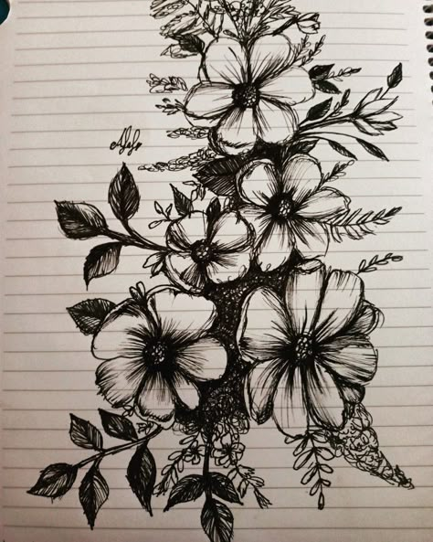 #flowers #sketch #pen #pensketch #sketchs #artist #drawnbyme Page Of Flowers Drawing, Black Pen Art Flowers, Flower Drawing With Pen, Pen Flower Drawing Doodles, Flower Drawing Detailed, Flower Drawing Collage, Flowers Pen Drawing, Things To Draw In Pen, Flower Sketch Aesthetic