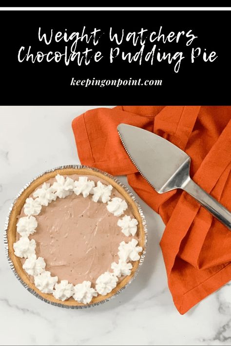 Chocolate Pudding Pie – Weight Watchers Weight Watchers Chocolate Pie, Ww Pie Recipes, Weight Watchers Pie Recipes, Ww Desserts Easy Low Points, Ww Pie, Ww Pies, Mini Chocolate Pies, Homemade Pudding Recipe, Mini Chocolate Pie