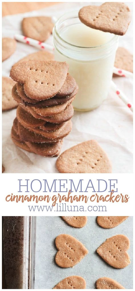 Make Cinnamon Graham Crackers at home with this simple recipe. They're even more flavorful than any store bought kind! #cinnamongrahamcrackers #grahamcrackers #cinnamon #healthy Cinnamon Graham Crackers, Cinnamon Healthy, Homemade Fruit Leather, Amazing Snacks, Graham Cracker Recipes, Homemade Graham Crackers, Homemade Crackers, Homemade Vanilla Ice Cream, Kid Friendly Snack