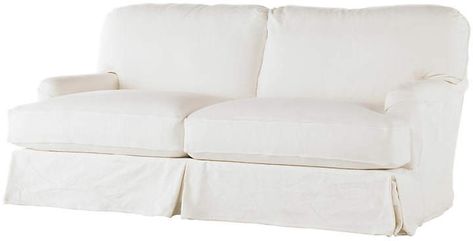 White Slipcover Couch, White Loveseat, White Slipcovers, Shabby Chic Sofa, Decorating Room, Slipcovered Sectional, Sofa White, Sofa And Chair, Loveseat Slipcovers