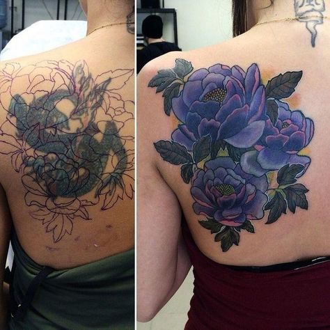 Big Cover Up Tattoos, Shoulder Cover Up Tattoos, Cover Up Tattoos Before And After, Rose Tattoo Cover Up, Flower Cover Up Tattoos, Tatuaje Cover Up, Cover Up Tattoos For Women, Best Cover Up Tattoos, Tattoo Coverup