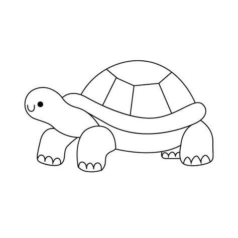 Pictures Of Turtles, Turtle Outline, Cartoon Faces Expressions, Elephant Outline, Turtle Drawing, Plant Pot Diy, Outline Illustration, Animal Images, Black And White Flowers