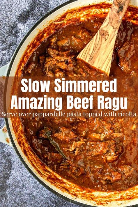 Slow Cooked Ragu, Best Beef Ragu Recipe, Slow Cooker Shredded Beef Ragu, Crock Pot Beef Ragu, Slow Cooked Beef Ragu, Beef Ragu Dutch Oven, Beef Shin Ragu, Italian Beef Ragu Recipe, Ragu Recipes Beef