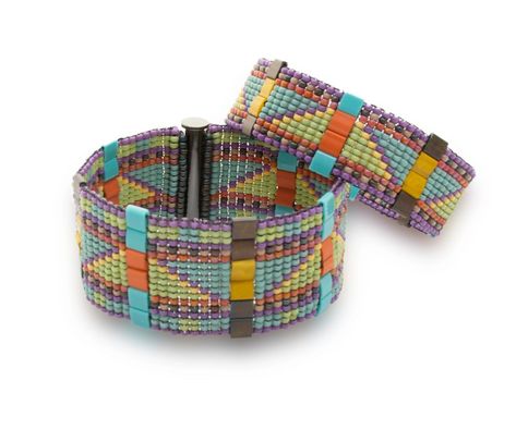 Sheila Fernekes Design Studio | Sheila Fernekes Design Studio Native American Rugs, Beautiful Beaded Bracelet, Handmade Leather Bracelets, Special Necklace, Artful Home, Beaded Bracelet Patterns, Beaded Cuff, Precious Jewelry, Loom Beading