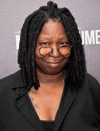 See Whoopi Goldberg, Elton John and 10 More Stars With Stage Names — And Find Out Their Real Monikers! Celebrities Without Eyebrows, Whoopie Goldberg, No Eyebrows, Chelsea New York, Black Legends, Beautiful Dreadlocks, Womens Group, Bold Brows, Wavy Haircuts